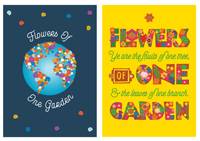 Flowers of One Garden Cards (4 Pack)